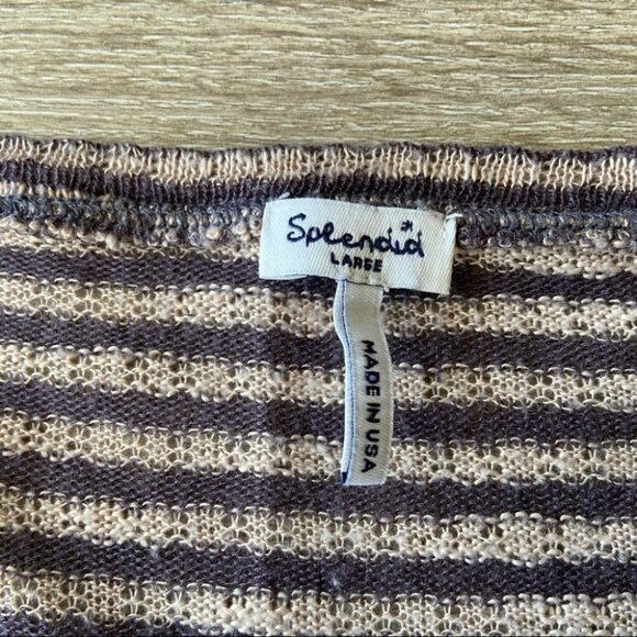Splendid  Super Soft Knit Long Sleeve Striped Top - Picture 6 of 16